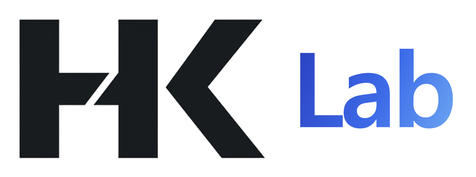 HK Lab 로고 — 밝은 바탕용